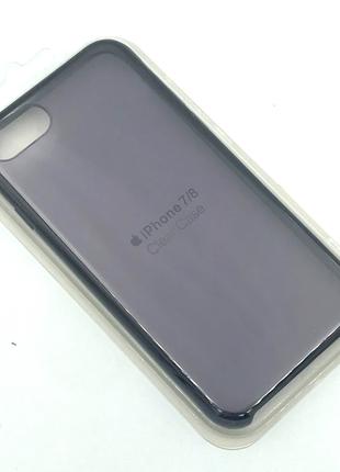 Прозрачный чехол iPhone 7 / iPhone 8 Silicon Case Clear Black