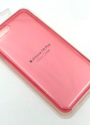 Чехол iPhone 7+ / 8+ Silicon Case Clear Pink