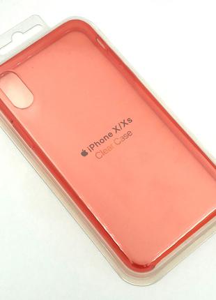 Прозрачный чехол для iPhone X / Xs красный