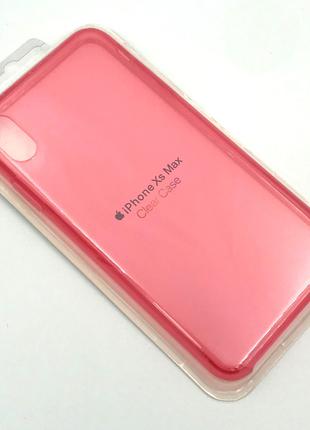 Чехол iPhone XS Max Silicon Case Clear Pink