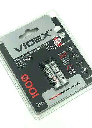 Аккумулятор VIDEX HR03/AAA 1000mAh (упаковка 2 шт)