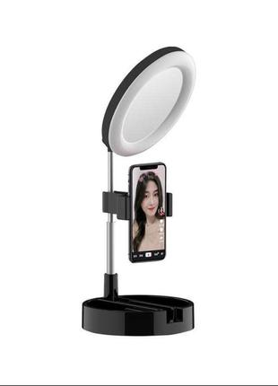 Makeup LED лампа K3 с зеркалом и держателем под телефон для бь...