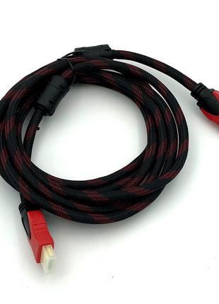 HDMI кабель V1.4 Nylon 3.0м Black/Red