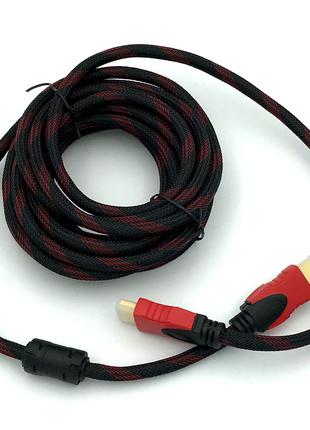 HDMI кабель V1.4 Nylon 5.0 м Black/Red