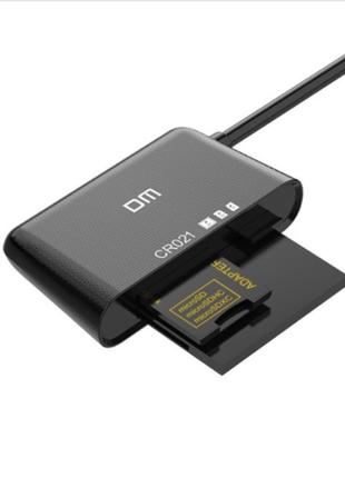 Картридер DM CR021 USB-A 3in1 (SD / micro SD / CF card) USB 3....