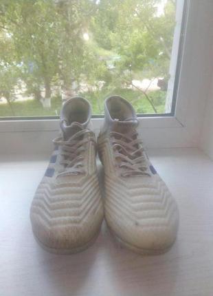 Бутсы  adidas Predator 19.3 FG - White/Blue