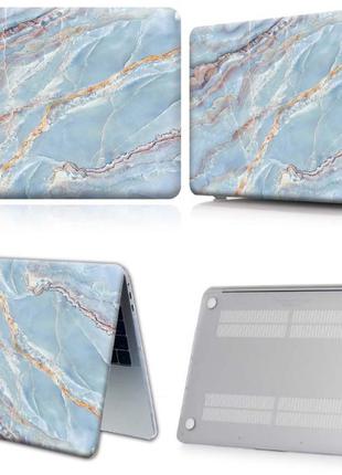 Чехол с рисунком под мрамор MacBook Air/Pro 2020 13.3" Gold Mramo