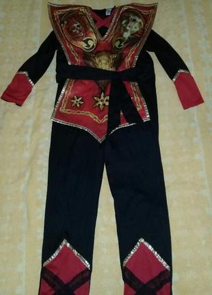Карнавальный костюм ниндзя на хеллоуин 7-8лет.