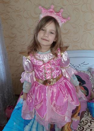 Карнавальное платье принцесса спящая красавица 5-6 лет