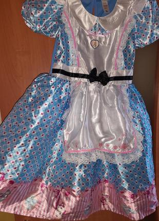 Карнавальное платье алиса в стране чудес 9-10 лет
