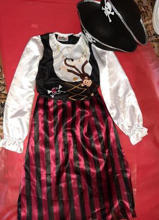 Карнавальное платье пиратка 8-10 лет