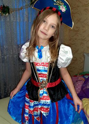 Карнавальное платье пиратка 7-8 лет.