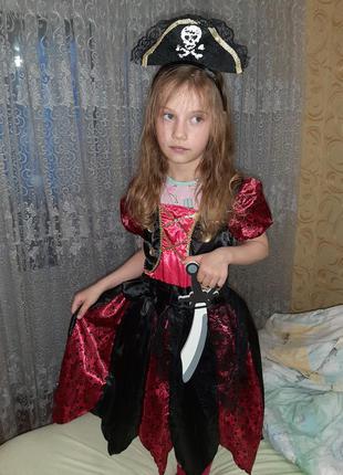 Карнавальное платье пиратка 5-6 лет.