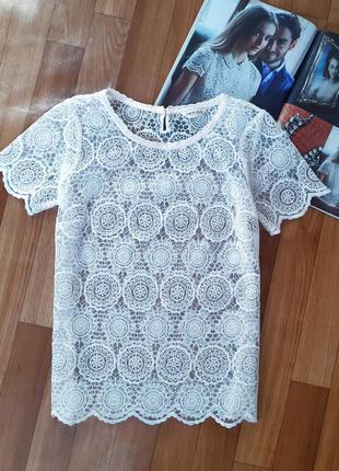 Нарядная кружевная блузка, футболка indigo collection