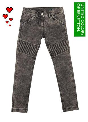 Стильные джинсы с эффектом варенки  для девочки от benetton 11...