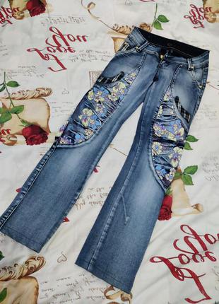 Модные женские джинсы низкая посадка б/у