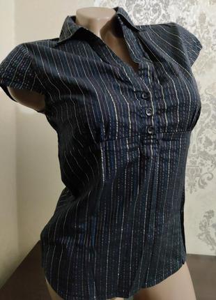 Модная женская блузка рубашка в полоску бренд h&m  б/у