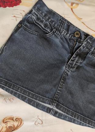 Модная женская джинсовая мини-юбка бренд б/у