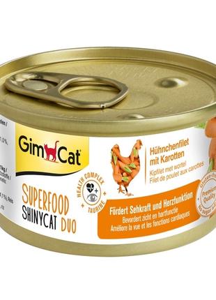 GimCat Superfood ShinyCat Duo консервы для зрения и сердца кош...