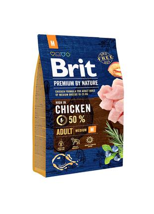 Brit Premium by Nature Adult M корм для собак средних пород, 3кг