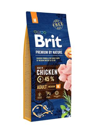 Brit Premium by Nature Adult M корм для собак средних пород, 15кг