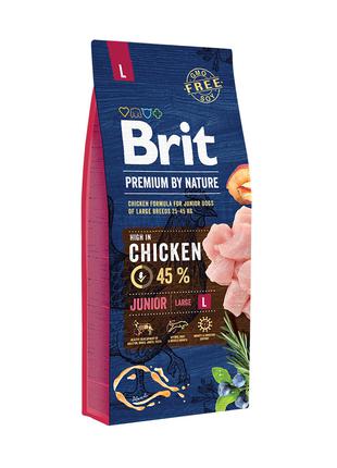 Brit Premium by Nature Junior L корм для щенков крупных пород,...