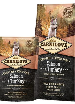 Carnilove Salmon and Turkey Large Breed Puppy повнораціонний б...