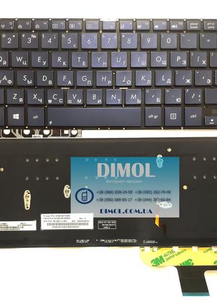 Клавиатура для Asus Zenbook UX301, UX301L, UX301LA, dark blue, ru