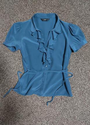 Блуза шёлковая с рюшами/блуза шовк