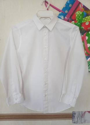 Белая базовая рубашка на 10 лет