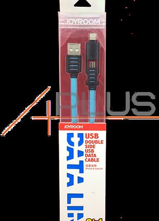 Дата кабель JOYROOM JR-S108 Data Line 2in1 micro USB + Lightni...