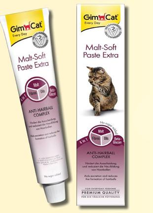 GimCat Malt-Soft Paste Extra паста для выведения шерсти и улуч...