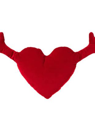 Декоративная подушка игрушка сердце с ручками 40x101 см IKEA