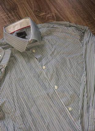Рубашка в полоску полосатая h&m premium cotton