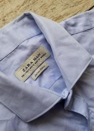 Мужская рубашка zara man l italian fabric