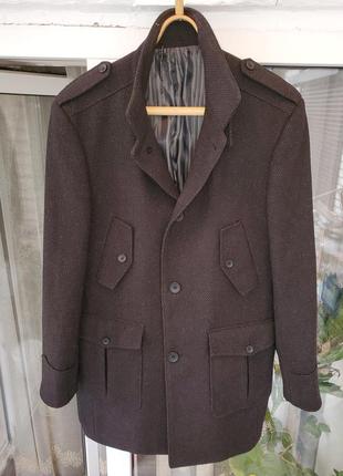 Мужское длинное пальто из шерсти esprit (xl)