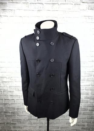 Мужское черное двубортное пальто we (m)