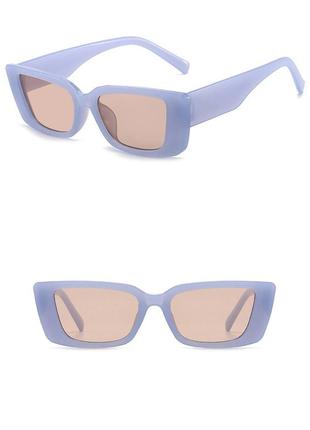 Тренд 2021 солнцезащитные очки узкие ретро винтаж фиолетовые г...