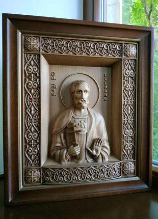 Иконы на заказ. Икона Св. мученик Богдан деревянная, резная