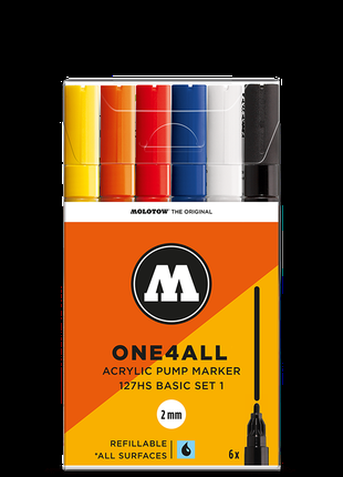 Molotow / Набор маркеров Molotow One4All 127HS Basic Set I 6 штук