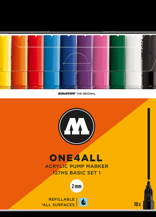 Molotow / Набор Маркеров Molotow One4all 127HS 10 штук Basic-set