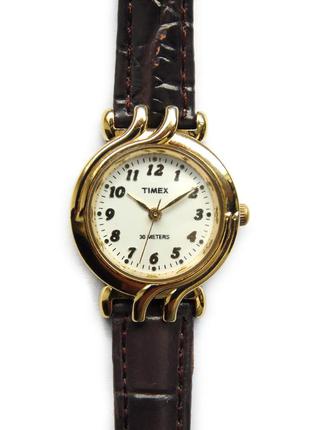 Timex классические часы из сша кожа водонепроницаемость
