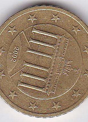 Монети EURO 2002 р Іспанія Номінал:50 Eurocents