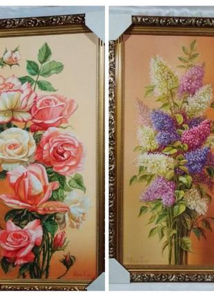 Диптих "цветы"(две картины)