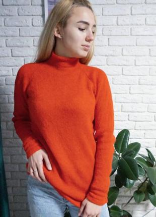 Удлинённый свитер. мериносовая шерсть с кидмохером