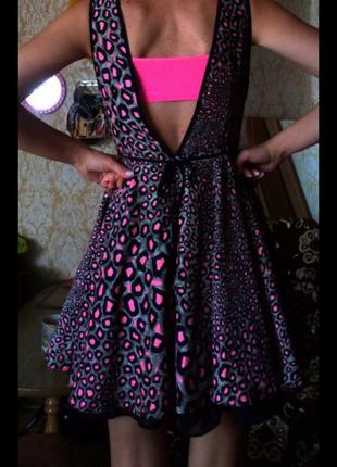 Платье розовый,чорный,серый в леопардовый