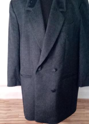 Пиджак из шерсти и кашемир темно серого цвета