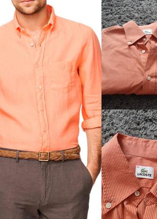 Оранжевая, брендовая рубашка, 100% хлопок🔥