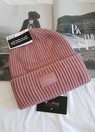 Двухслойная шапка рельефной вязки из мягкой пряжи, h&m! оригин...