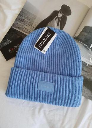 Двухслойная шапка рельефной вязки из мягкой пряжи, h&m! оригин...